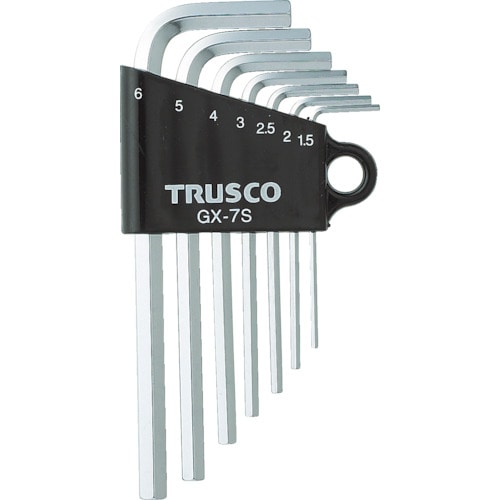 ■トラスコ中山(TRUSCO)　六角棒レンチセット　７本組  GX-7S  (7ﾎﾝｸﾞﾐ 1.506MM)