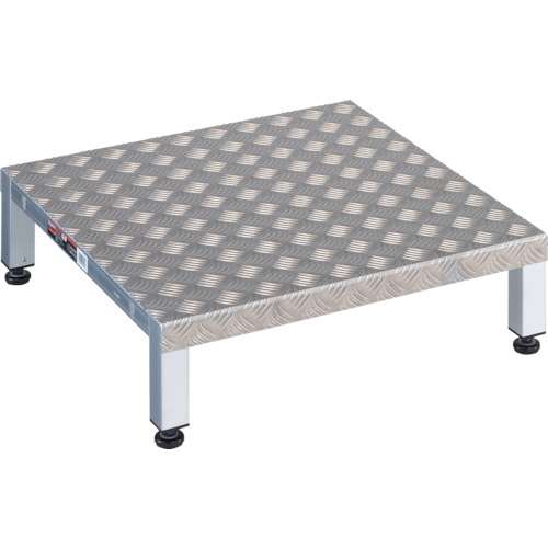 ■トラスコ中山(TRUSCO)　高床式アルミ製ステップ　６００Ｘ６００ＸＨ１９０～２２０  TFSH-0660AL