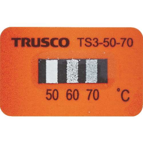 ■ＴＲＵＳＣＯ　温度シール３点表示不可逆性５０℃～７０℃（４０枚入り） TS35070