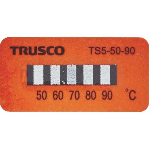 ■ＴＲＵＳＣＯ　温度シール５点表示不可逆性５０℃～９０℃（４０枚入り） TS55090