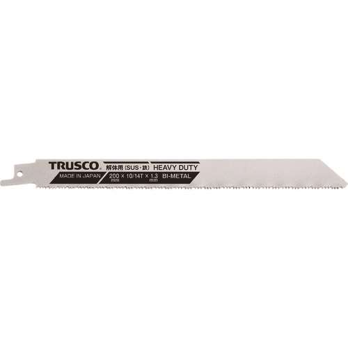 ■ＴＲＵＳＣＯ　バイメタル厚刃セーバーソー　２５０幅Ｘ１．３ｍｍ厚　１０／１４山　５枚入 TBSH25010145P