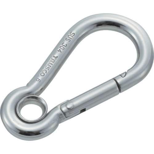 ■ＴＲＵＳＣＯ　ステンレススナップフック　Ａ型　線径Φ３×開口６ｍｍ（１個入） TSF3A