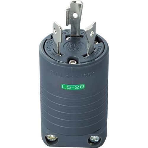 ■明工　接地２Ｐ２０Ａ引掛プラグ（Ｌ５‐２０）２０Ａ．１２５Ｖ（黒）MH7152B