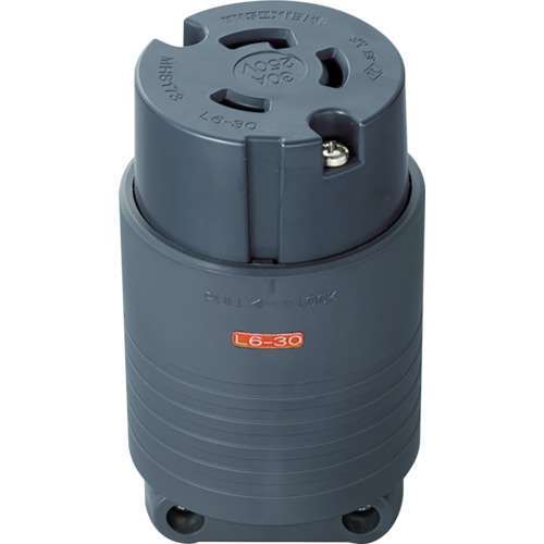 ■明工　接地２Ｐ３０Ａ引掛コネクターボデー（Ｌ６‐３０）３０Ａ．２５０Ｖ（黒）MH8173B