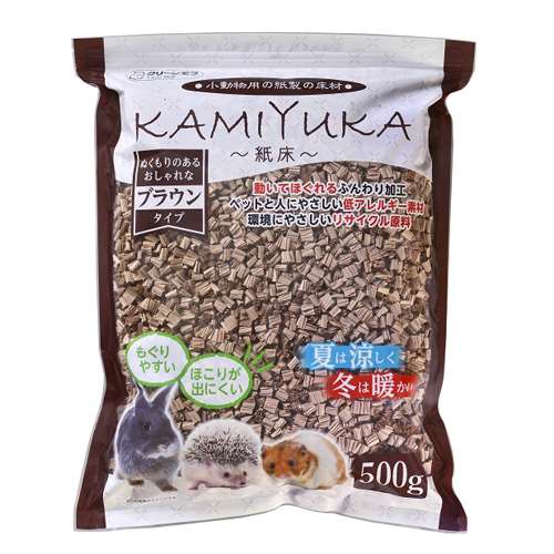 シーズイシハラ 小動物用マット　紙床　ブラウン５００ｇ