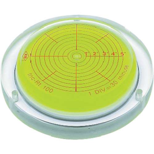 ■ＫＯＤ　取付穴付角度計付丸台型アイベル水平器　INC-RT50