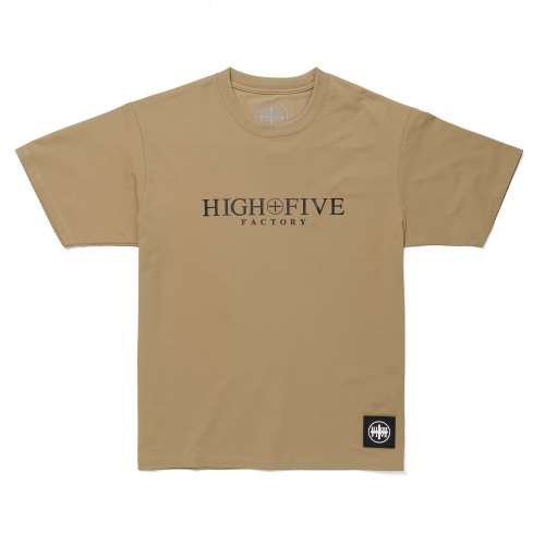 HIGH FIVE FACTORY Logo Dry T Shirts BEIGE S (ロゴドライTシャツ)