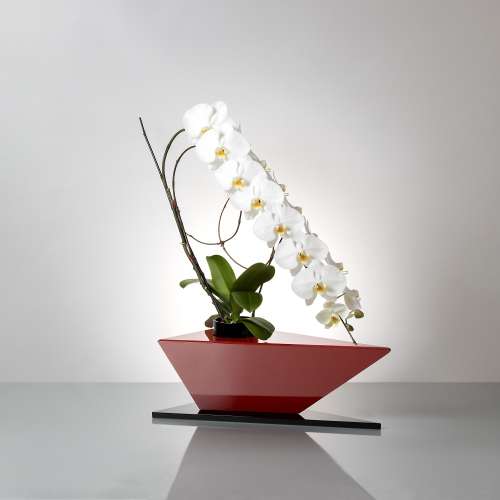 フォアスSOSO 白 紀州漆船形花器