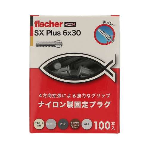八幡ねじ フィッシャー SXプラス 箱 6×30 （100本入り）