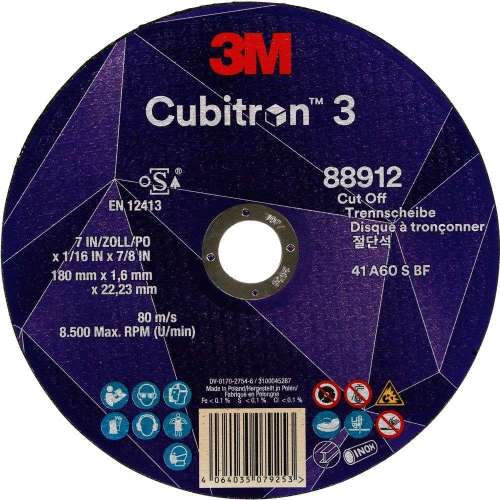 キュービトロン3 切断砥石 7COW88912 180mm