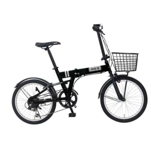 ２０インチ　JE-206GB　折りたたみ車　外装6段　バッテリーライト付　ブラック