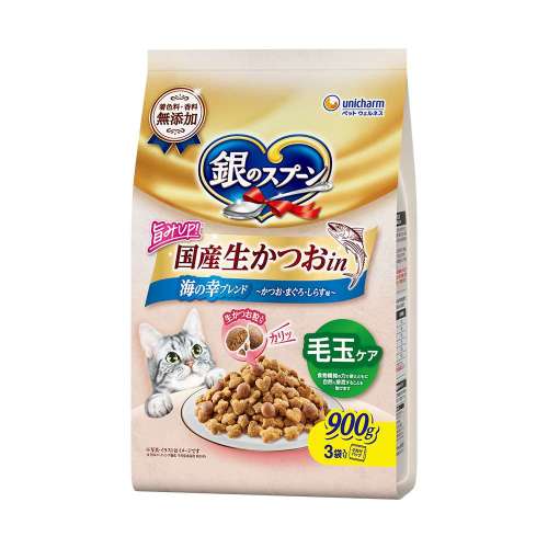 銀のスプーン　国産生かつお?海の幸ブレンド　毛玉ケア　かつお・まぐろ・しらす900ｇ