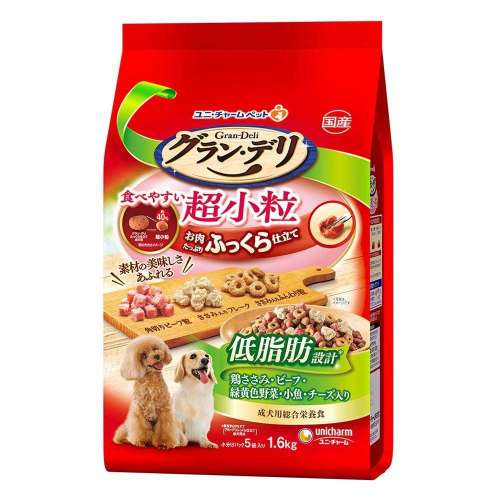 ユニチャーム・ペットケア　グランデリ　ふっくら仕立て低脂肪　超小粒１．６ｋｇ