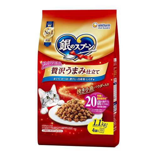 銀のスプーン　贅沢うまみ仕立て　18歳頃～　まぐろ・かつお・煮干し・白身魚・しらす1．1ｋｇ