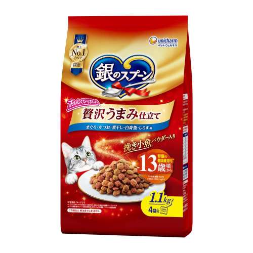 銀のスプーン　贅沢うまみ仕立て　13歳頃～　まぐろ・かつお・煮干し・白身魚・しらす1．1ｋｇ