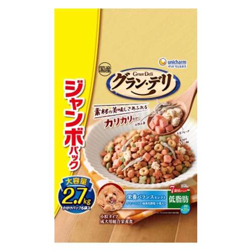 ユニチャーム・ペットケア　グランデリカリカリ　低脂肪ビーフ　7歳　2.7kg