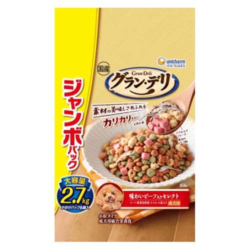ユニチャーム・ペットケア　グランデリカリカリ　ビーフ　2.7kg