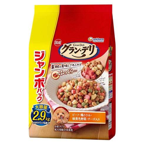 ユニチャーム・ペットケア　グランデリふっくら　ビーフ鶏ささみ　2.9kg
