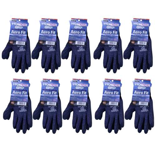 ワンダーグリップ15 エアロフィット ネイビー L　×10個セット