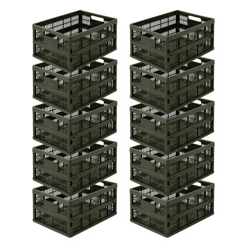 LIFELEX　折りたたみコンテナＭ　オリーブドラブ　×１０個セット