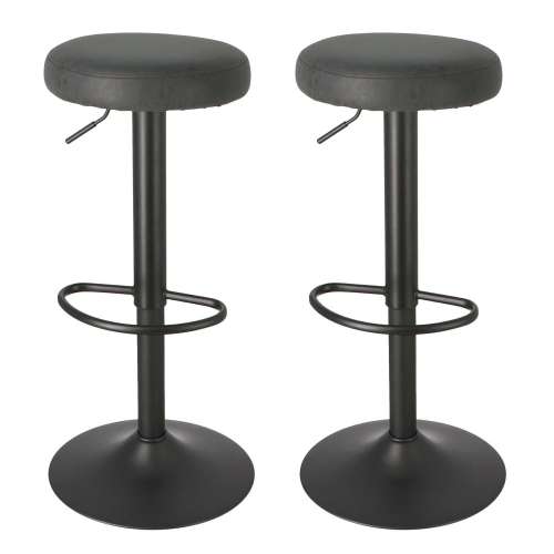 LIFELEX　ラウンド型昇降カウンターチェア　ブラック　ＣＧ‐２２　×２個セット