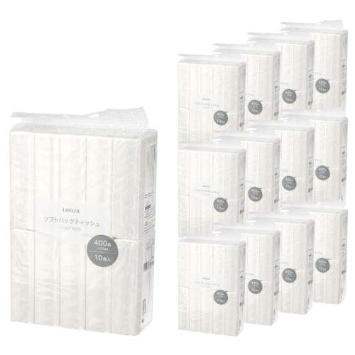 LIFELEX ソフトパックティッシュ 200組×10P ×12個セット