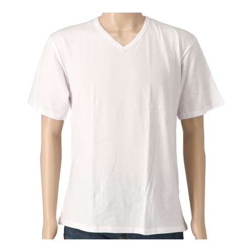 LIFELEX　綿天竺Ｖ首インナー　２Ｐ　ホワイト　Ｌ