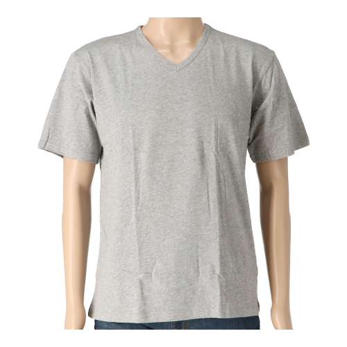 LIFELEX　綿天竺Ｖ首インナー　２Ｐ　杢グレー　Ｌ