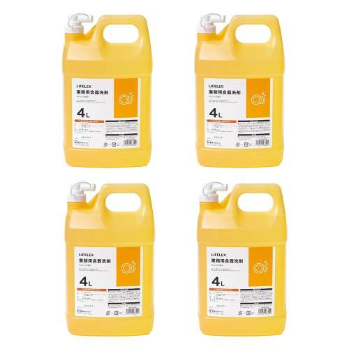 LIFELEX　業務用 食器洗剤　オレンジの香り　４Ｌ　×４個セット