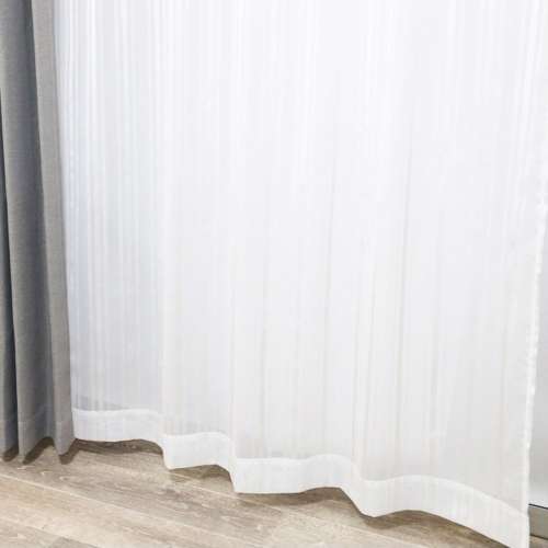 コーナンオリジナル　ラメボイルレースカーテン　シマー　約幅100×丈176cm　アイボリー