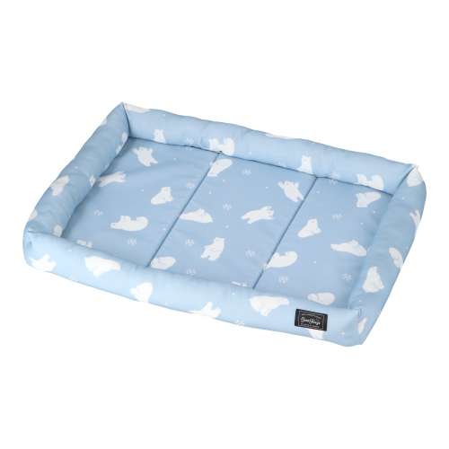 LIFELEX 接触冷感スクエアベッド M 白くま ブルー QR12ー5302 26SS