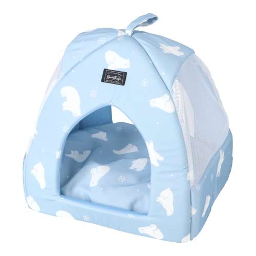 LIFELEX 接触冷感テントベッド 白くま ブルー QR12ー5333 26SS