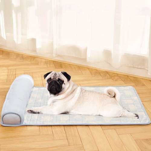 LIFELEX 保冷剤ポケット付 ひんやりあごのせジェルマット L HS12ー5852 ブルー