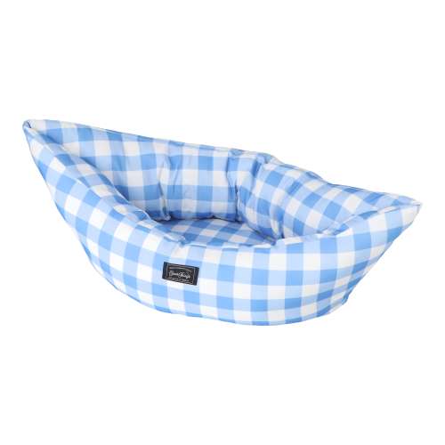 LIFELEX 接触冷感おふねのベッド ギンガムチェック BL QR12-5906 ブルー 26SS