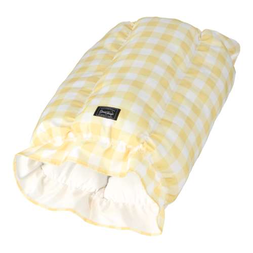 LIFELEX 接触冷感ロールクッション ギンガムチェック YE QR12-7191 イエロー 26SS