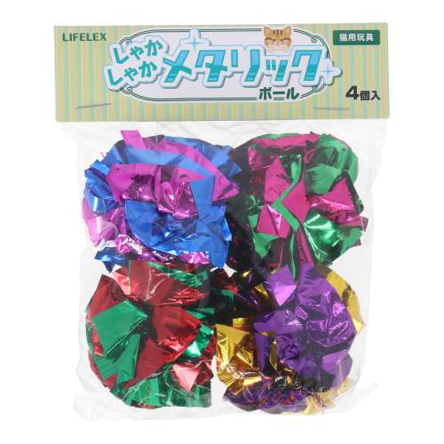 LIFELEX　しゃかしゃかメタリックボール　４個入り　ＳＳ１２‐３６６３　アソート