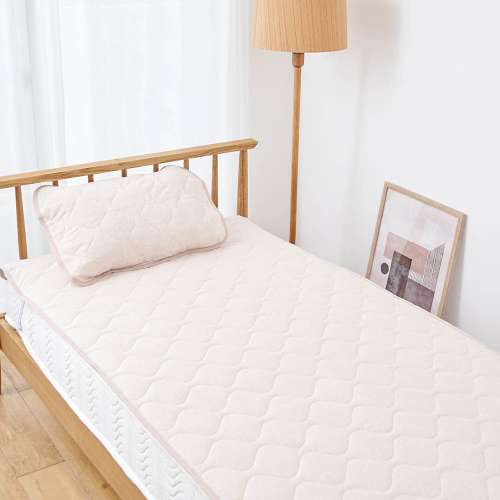 LIFELEX コットンニット敷パッド シングル ライトモカ