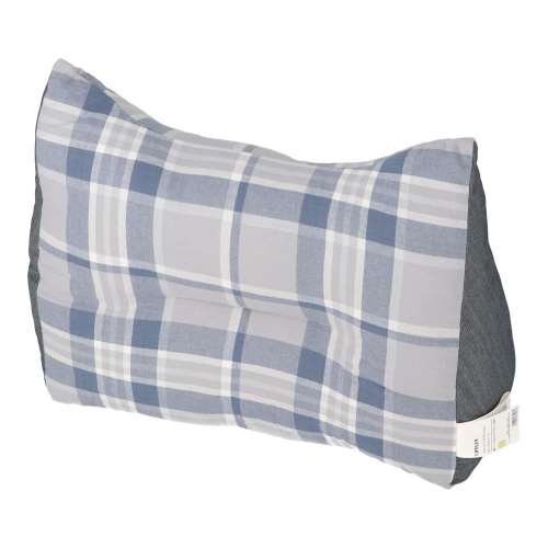 LIFELEX　ウォッシュコットンソファクッション　チェック　ネイビー