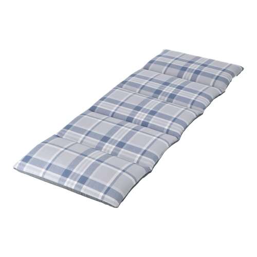LIFELEX　ウォッシュコットンフリーシートクッション　チェック　ネイビー