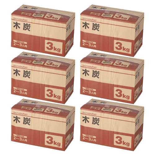 SOUTHERNPORT BBQ用木炭3Kg （M）KG23-9310 ×6個セット