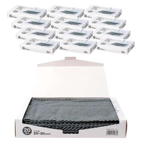 LIFELEX　使い捨てマイクロファイバークロス　フロアモップ用　KVS21-0774　グレー　×12個セット