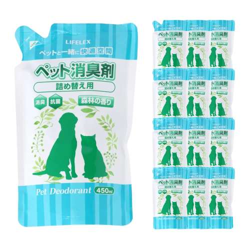 ペット用消臭スプレー　森林　つめかえ用　４５０ｍｌ　×１２個セット