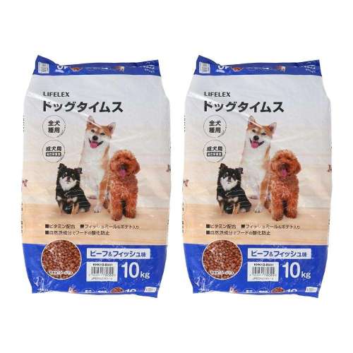 ドッグタイムス　１０ｋｇ　ビーフ＆フィッシュ味　全犬種用　×２個セット