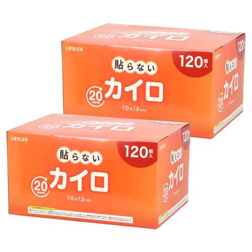 LIFELEX　はらないカイロ　１２０個入り　ＲＮＳ‐１２０Ｐ　ホワイト　×２箱セット
