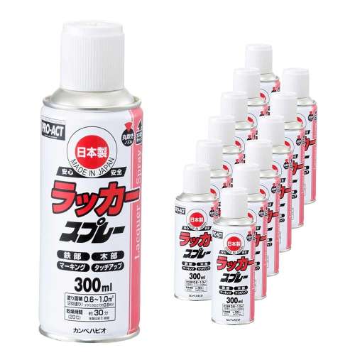 PROACT ラッカースプレー３００ml 白×12本セット