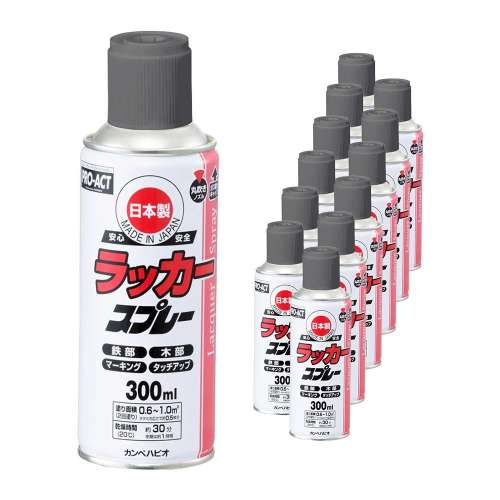 PROACT ラッカースプレー３００ml ねずみ×12本セット