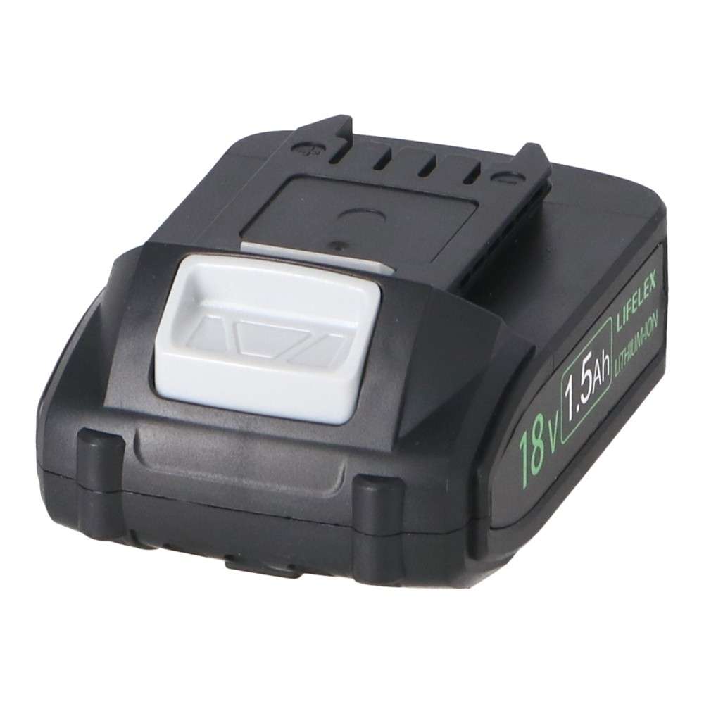 LIFELEX　１８Ｖ　１．５Ａｈ　バッテリー　ＫＭＢＰ‐１８１５（残量計付）　ブラック