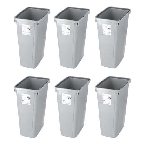 LIFELEX　角型ペール３５Ｌ　本体　グレー　×６個セット