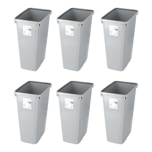 LIFELEX　角型ペール４５Ｌ　本体　グレー　×６個セット