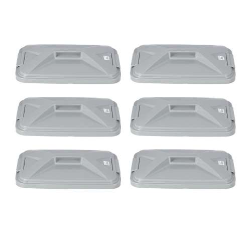 LIFELEX　角型ペール４５Ｌ　フタ　グレー　×６個セット